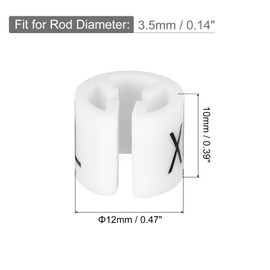 sourcing map Clothes Hanger Marker XL Size Tag Fit 3.5mm Rod White for Garment Clothing Color Coding, Pack of 100