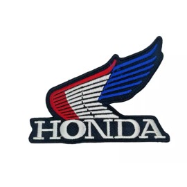 HONDA WING RED WHITE BLUE  EMBROIDERED BIKER PATCH (HP1)
