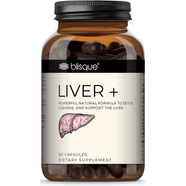 Blisque – Liver Complex Supplement to Detox, Cleanse, and Repair The Liver | Doctor-Approved | Natural Ingredients | Milk Thistle, Dandelion, and Burdock Root | 90 Capsule Pills