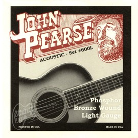 John Pearse Cuerdas de Guitarra Paquete de 3 Bronce Fósforo Acústico #600L Luz