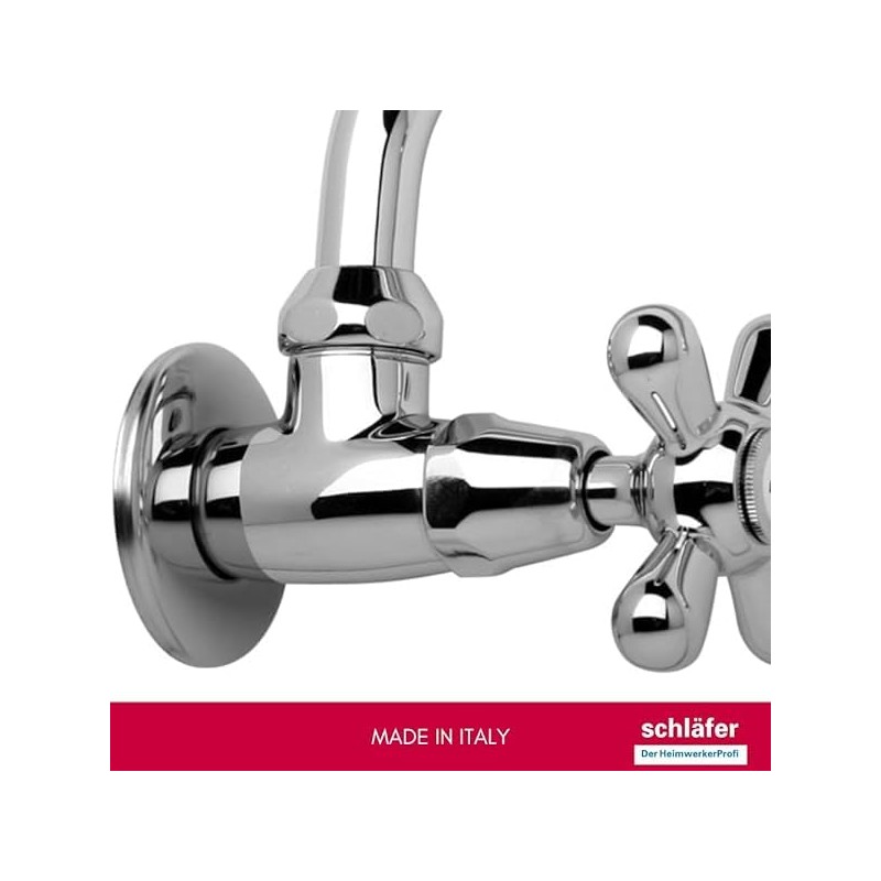 Schläfer 3460310 | Outlet Valve, Chrome-Plated Brass Body, Wall Mounting,