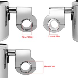Chrome Adjustable Universal Motorcycle Handlebar Cup Holder for ATV 22-32Mm Handle