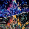 Heopapin Blacklight Skull Tapestry Psychedelic Skeleton Gothic Tapestry UV Reactive