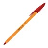 BIC Oil-Based Ballpoint Pen, Orange, 0.03 inches (0.7 mm), Red,