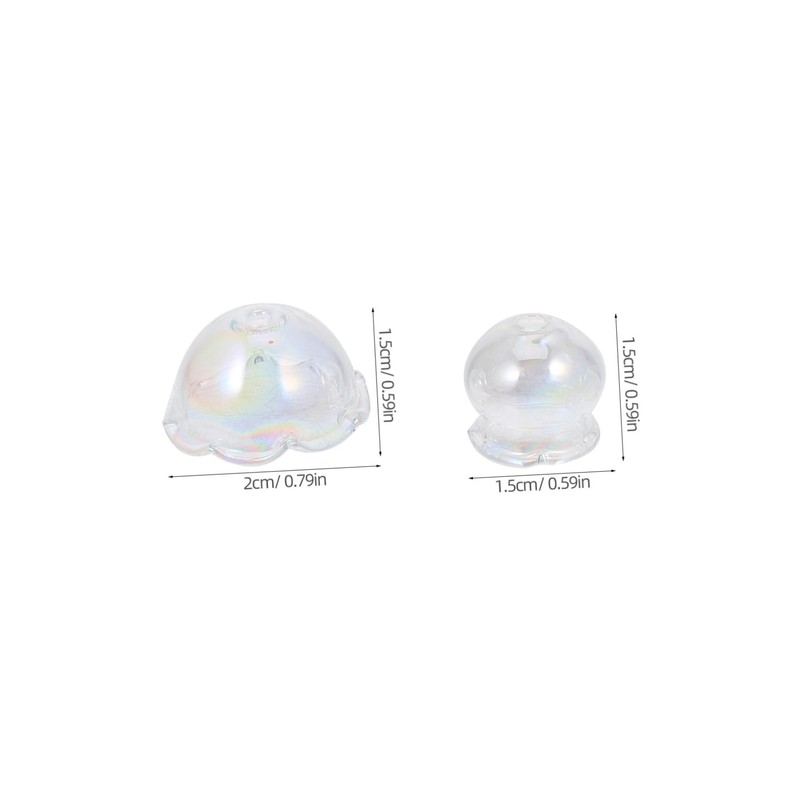 Operitacx Large Flower Bead Caps Hole Crystal Jellyfish Beads for