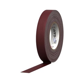 1" Width ProTapes Pro Gaff Premium Matte Cloth Gaffer's Tape With Rubber Adhesive, 11 mils Thick, 55 yds Length, Burgundy (Pack of 1)