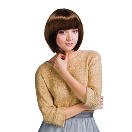 Dress Up America Bob Wig - Short Bob Wig with Bangs - Cosplay Wig for Women - Costume Wigs for Dress Up (Brown)