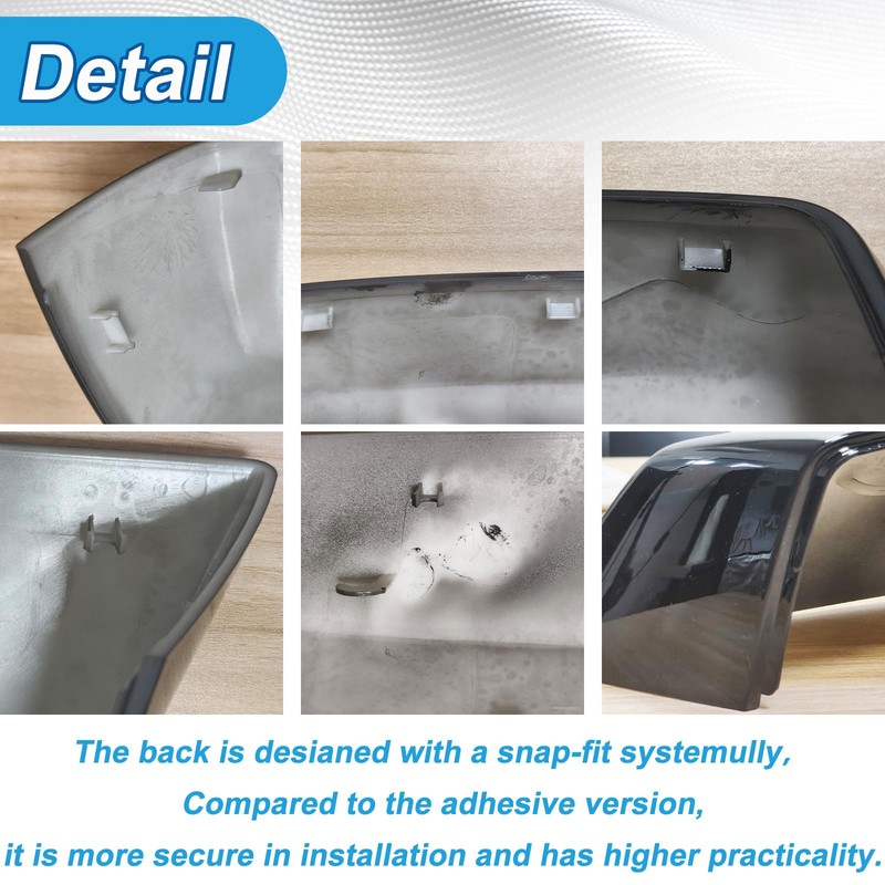 YIXIN 2PCS Chrome Direct Replacement Side Mirror Covers Caps for