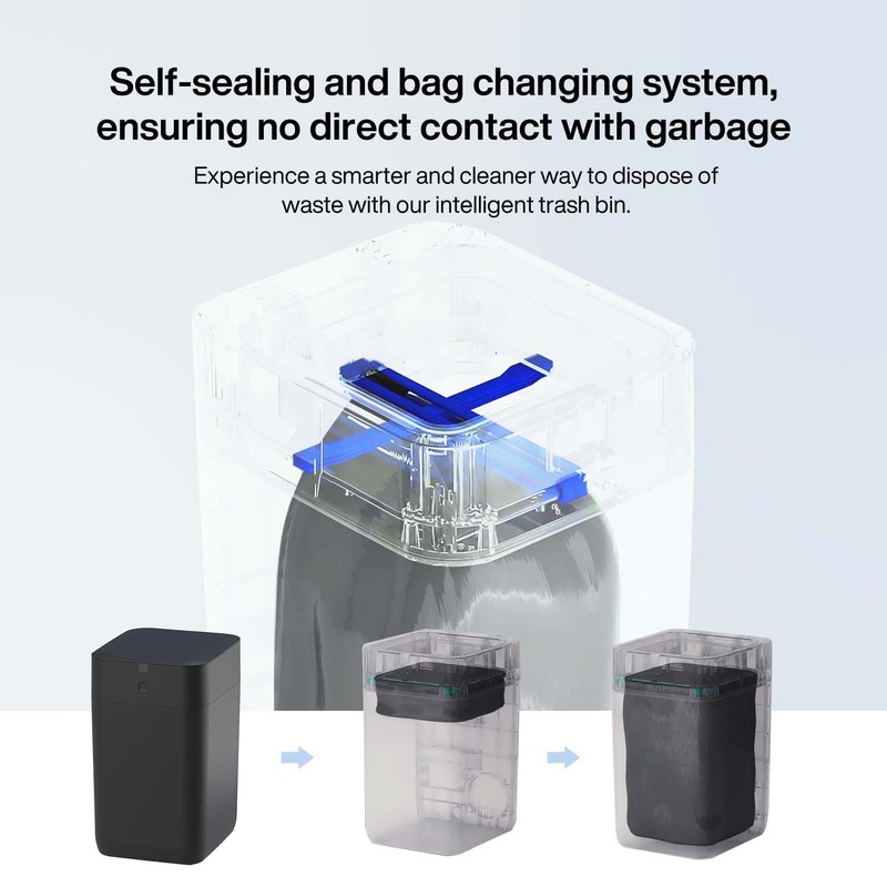 Airdeer Automatic Trash Can, 4 Gallon Self Sealing and Self-Changing