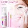 Lash Shampoo Espuma Limpiadora Para Extensiones De Pestañas Rosa
