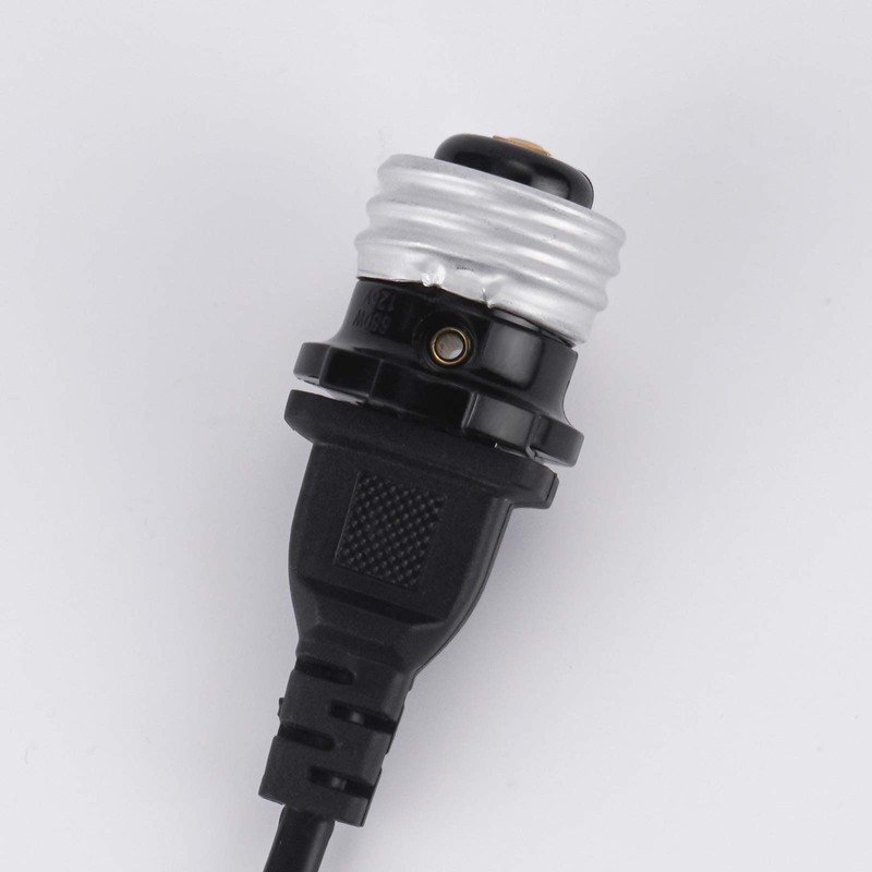 DiCUNO UL Listed E26 Light Socket to Plug Adapter, 2