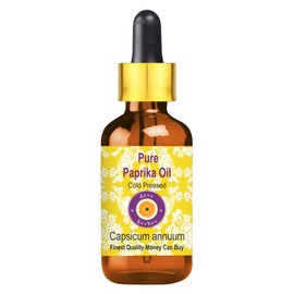 Deve Herbes Pure Paprika Oil (Capsicum annuum) with Glass Dropper Cold Pressed 15ml (0.50 oz)