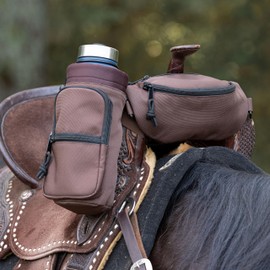 Horse Saddle Pommel Bag & Bottle Holder Set, Saddle Drink Holder, Horse Tack, Horse Gifts, Horse Stuff, Equestrian Gifts, Saddle Accessories