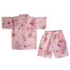Cotton Town (Watanosat) Size 110/Pink Girls Ripple Jinbei