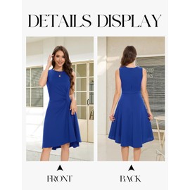 DRESSTELLS Women's Cocktail Dress, Formal Church Dresses for Wedding Guest Bridesmaid, Modest Prom Party Evening Dress RoyalBlue XL