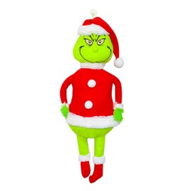 HOMELEX Grinch Plush Doll Christmas Stuffed Animal Grinch Santa Monster Ornaments for Xmas Tree Home Room Decorations