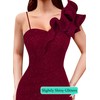 VFSHOW Womens Elegant Ruffle One Shoulder Strap Formal Prom Wedding