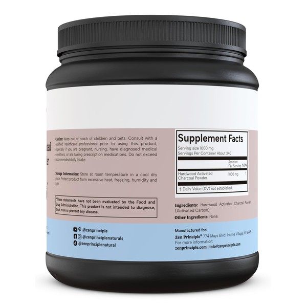 Zen Charcoal Activated Charcoal Powder only from USA Hardwood Trees.