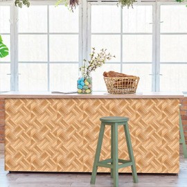 Attuslla 16 PCS Miniature Mini House Floor Tiles Self Adhesive Floor Tiles Faux 3D Brick Wall Paper Sticker for Mini House Decoration, 3.94 Inch, Checked Pattern