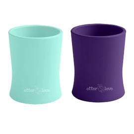 otterlove Silicone Baby & Toddler Training Cup - Pediatric OT Approved - 100% Platinum Pure LFGB Silicone - Unbreakable - Plastic Free - Tiny Cup Perfect for Baby Led Weaning