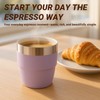 Cafezi 4 oz Espresso/Coffee Cup, Ceramic-Lined 18/8 Stainless Steel, Double-Wall