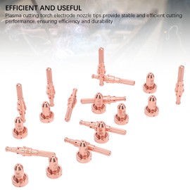 10 Pcs Plasma Cutting Electrode Nozzle Tip for SL60, SL100, 60A 9-8215 9-8210 Plasma Cutting Consumable Kit, Plasma Cutting Torch Consumables Replacement, Plasma Electrode Tip Kit