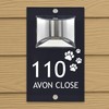 Custom Signs Solar Illuminated Modern Anthracite House Number Sign 24cm