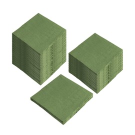 100 Pack Cocktail Napkin 2-Ply Dessert Napkins Folded 5 x 5 Inches Disposable Napkins for Dinner Wedding Birthday Party Bridal Anniversary Reception Event (100, Green)