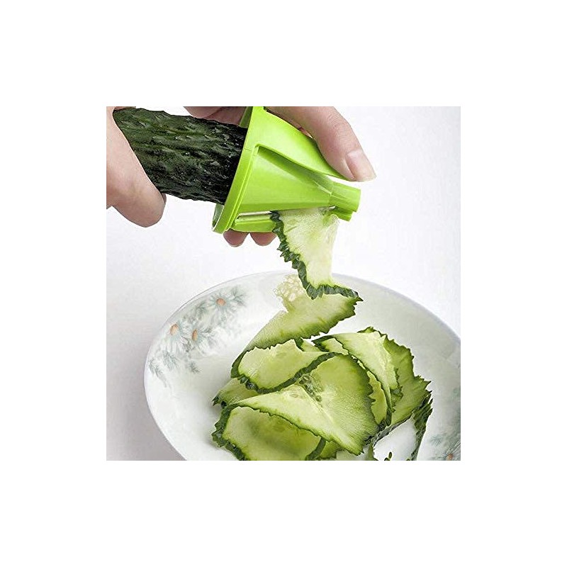 Vabiono Julienne Spiral Cutter Vegetable Spaghetti Cutter White/Green