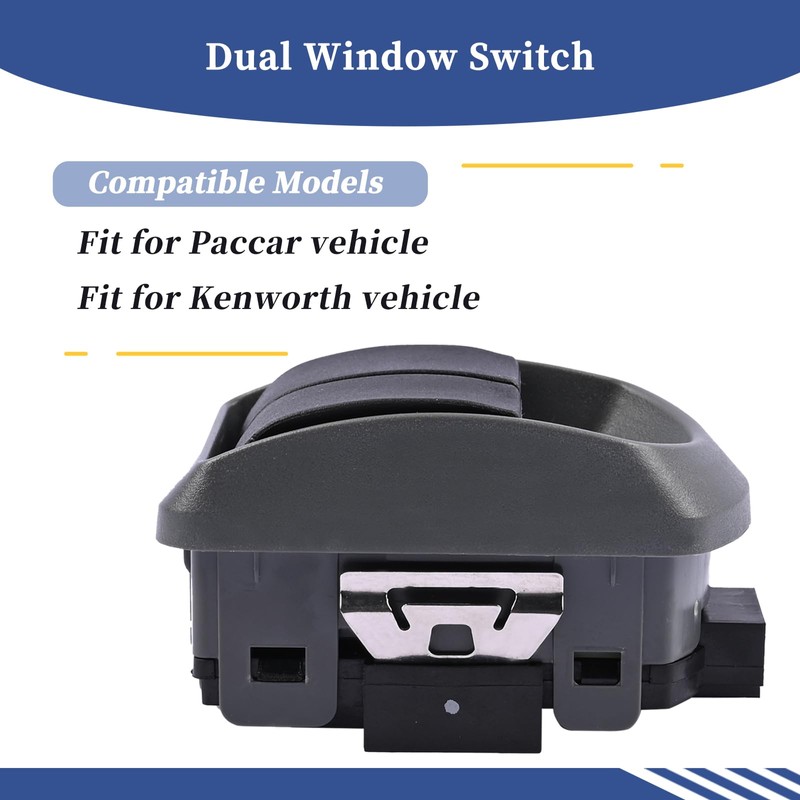 Getfarway Dual Window Switch p/n Black P271069 Compatible with Paccar/Kenworth