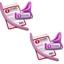 Go Girl Women's Portable Urination Device With Extension Tube Pink Camp (2-Pack)