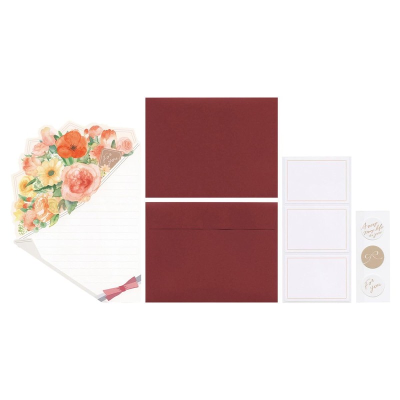 Iroha Publishing GGBL-01 Flower Bouquet Letter (red)