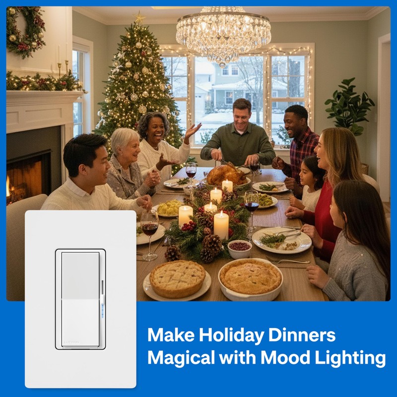 Lutron Diva Smart Dimmer Light Switch 3-Way Kit for Caseta