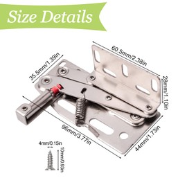 UFURMATE 2 Pair 45 Degree Flip Down Tip-Out Tray Hinge Sink Scissor Hinges with Damping Design Standard Soft Close for Kitchen Sink