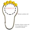 Shower Curtain Hooks Rings Stainless Steel Acrylic Roller Ball Glide