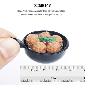 Lynkaye Dollhouse Kitchen Accessories Food 1 12 Scale Kitchenware Miniature Beverage Drinks Bottles Table Decoration Accessories (Five Dishes)