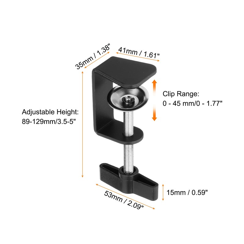 PATIKIL Aluminum Alloy Desk Clamp, Universal C Clamps Heavy Duty