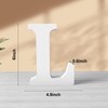 Zaruatu Zaruatu 6 Inch White Wood Letters Unfinished Wood Letters for Wall Decor Decorative Standing Letters White Block Letters for Craft Home Party Projects (L)