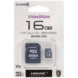 HIDISC MicroSDHC Memory Card 16GB CLASS10 UHS-I HDMCSDH16GCL10VM