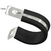 20 PCS Stainless Steel Rubber Cushioned R Shape Clamps,Cable Mounting