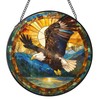 Eagle Stained Glass Window Hanging, Eagle Suncatchers Indoor Windows 7.8