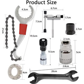 7pcs Bicycle Chain Tool Kit Bicycle Repair Kit Bracket Remover Flywheel Remover Crank Puller Wrench MTB Road Bike Maintenance Tools for Mountain Bike Road Bike