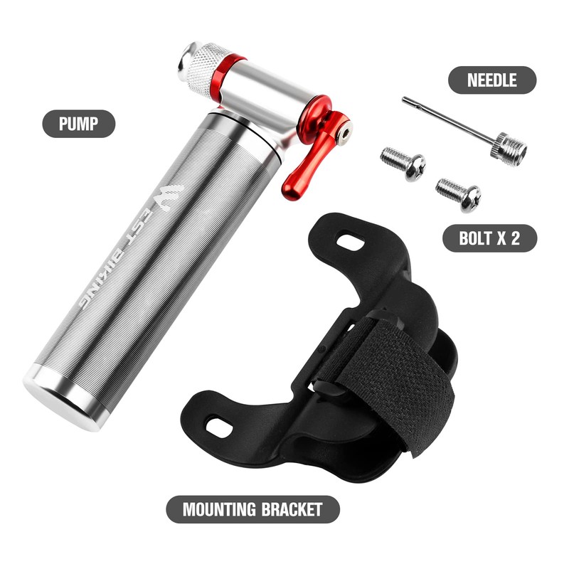 HIKOAN Mini Bike Pump CO2 Inflator Road Mountain Bikes Bicycle