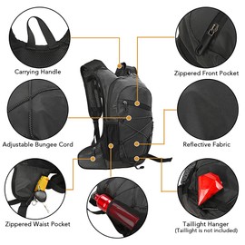 Hydration Backpack,HUIOP 8L High Visibility Reflective Cycling Hydration Backpack Outdoor Sports Running Hiking Backpack Travel Daypack Shoulder Bag