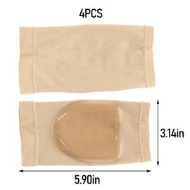 4 Pairs Moisturizing Heel Socks for Cracked Heels, Gel Heel Socks for Dry Cracked Overnight Feet Sleep