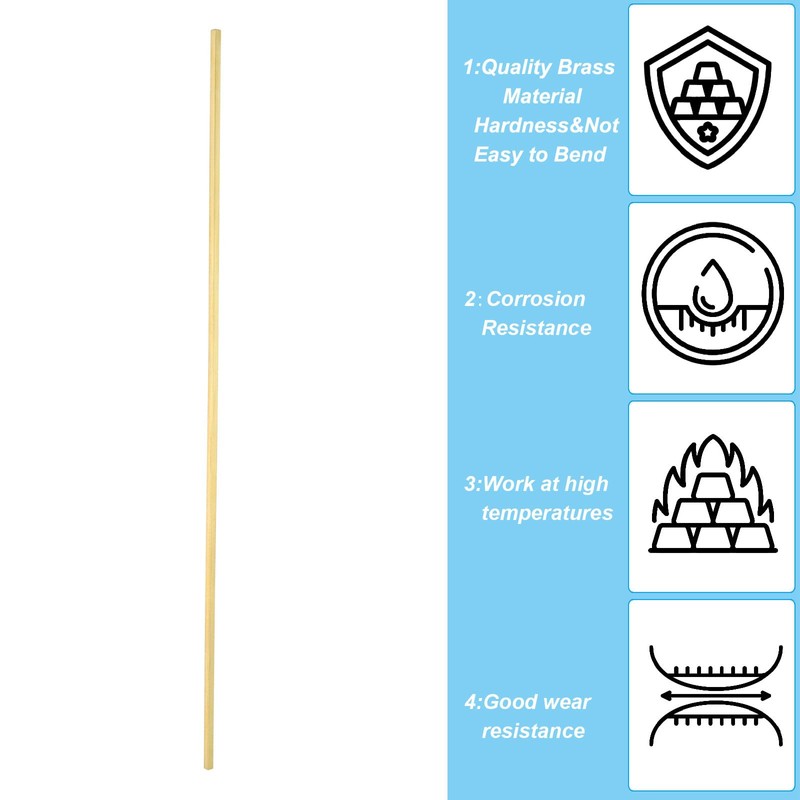 PATIKIL 1/8 x 1/8 x 12" C360 Brass Square Bar,