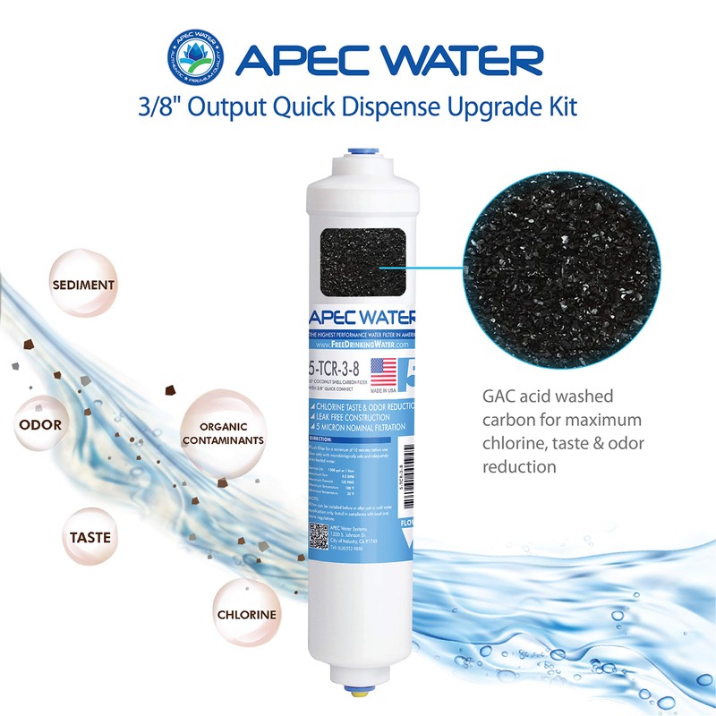 APEC Water Systems 3/8" Output Quicker Dispense Upgrade Kit for