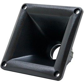 EARTHQUAKE PR-EQH-1125 Universal Square Waveguide Horn for Compression Drivers, 1" Exit - Easy Screw On/Off Installation, Black ABS Plastic (Pair)