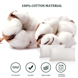 PiccoCasa Pillowcases 2 Pack Cotton Pillow Cases with Zipper Closure Soft & Comfortable Pillow Cases 50x75cm Isabelline