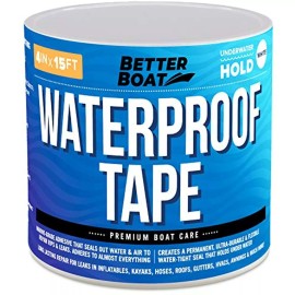 Better Boat Waterproof Tape Thick Rubberized Premium Marine Grade for Outdoor - WHITE